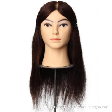 Natural hair training mannequins head with long hair